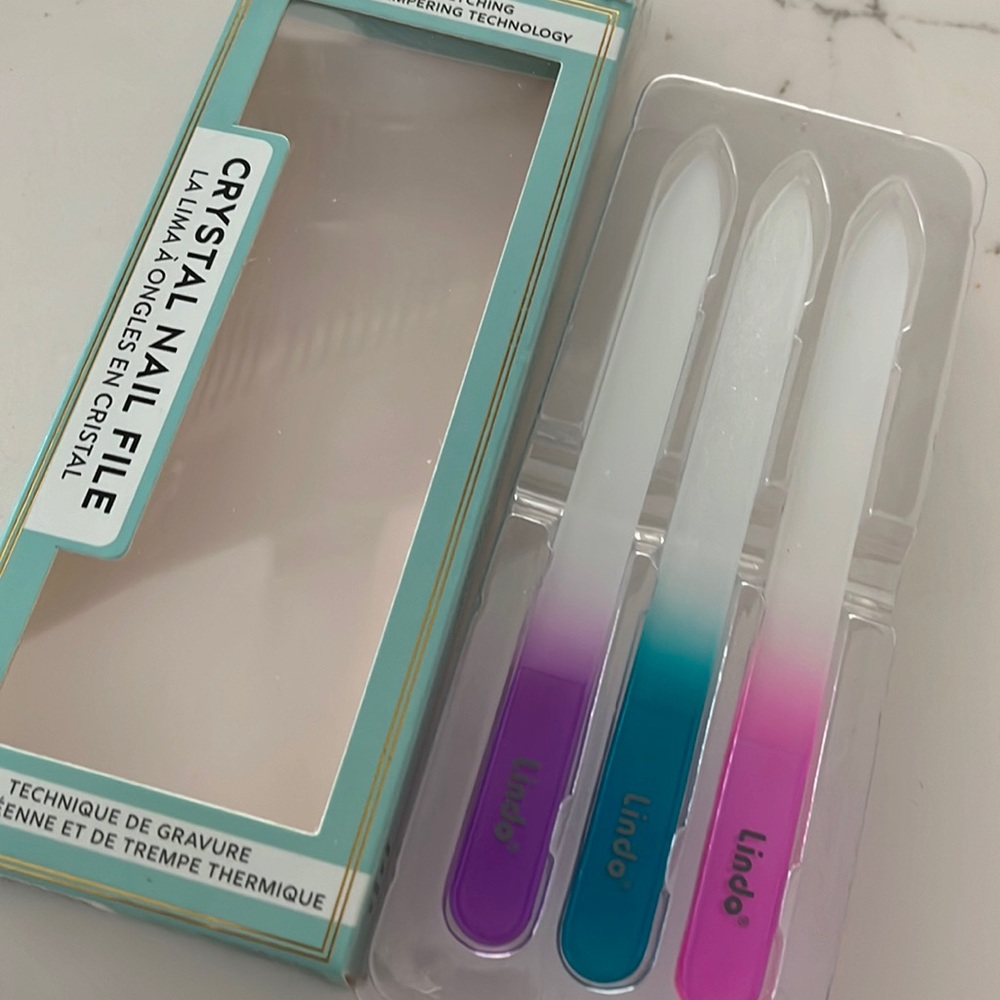 Crystal glass nail file 3-pack